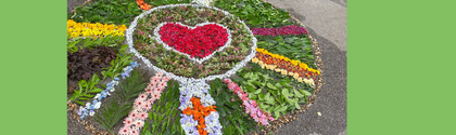 Blumenteppich für Fronleichnam